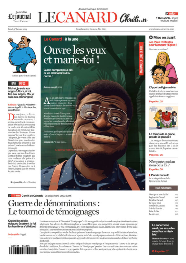 La UNE de Le Canard Chrétin N°1